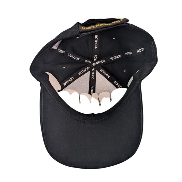 Rothco Vietnam Veteran Vet Hat Cap Black Embroidered Adjustable - Picture 5 of 8